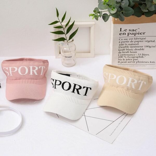 Korean Women Gymnastics Cap Outdoor Sports Zumba Tennis Visor Anti Uv Fashion Accessories - ZQ1-BROWN BLACK