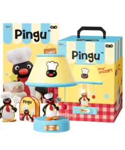 Lámpara de escritorio Pingu Chef: 3 niveles de intensidad regulables, con temporizador inteligente e interruptor de cable clásico; divertida decoración de escritorio y regalo - MarTUBE®
